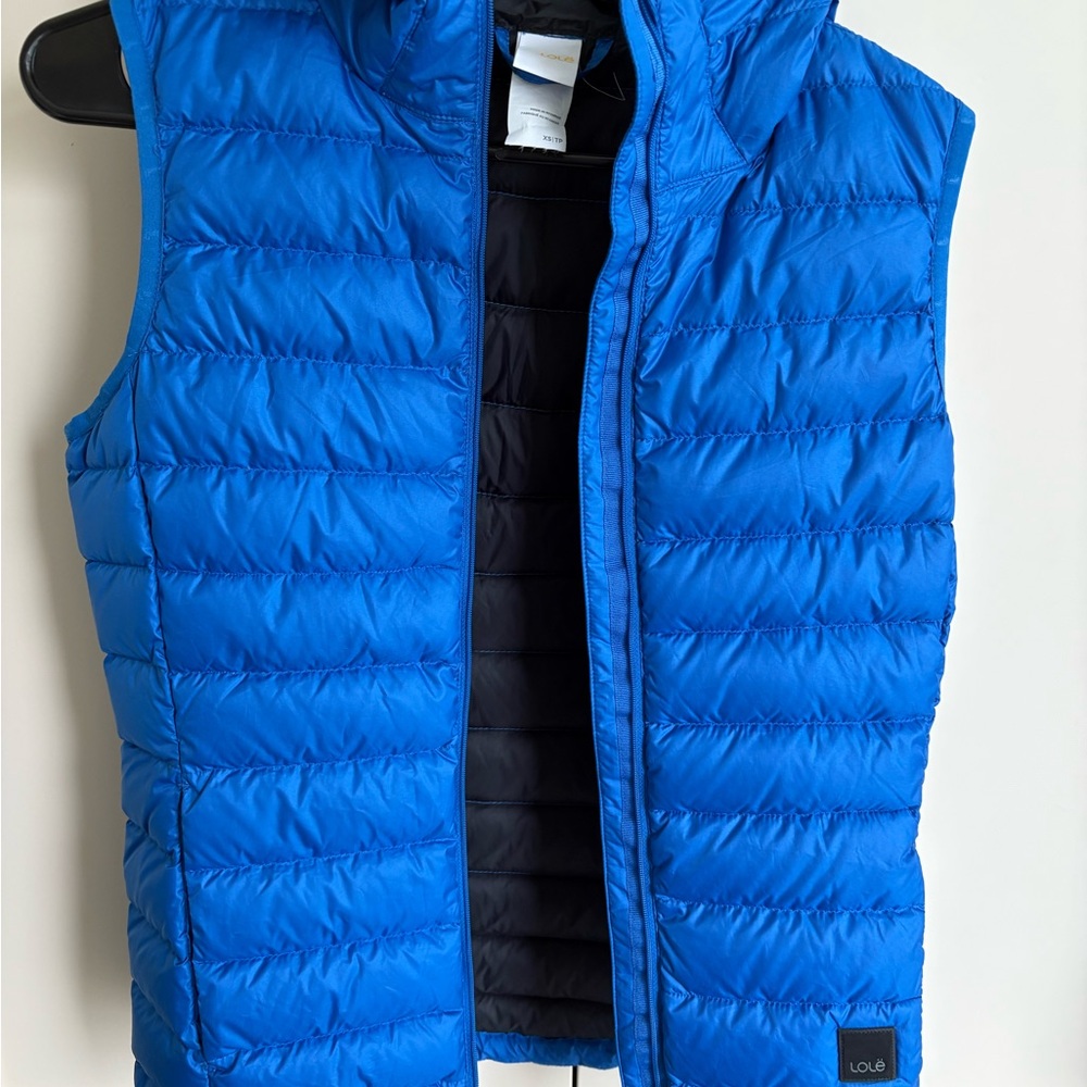 Lole Blue Quilted Vest Sporty Design